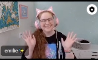 Emilie hosting a panel discussion on technical interviews.